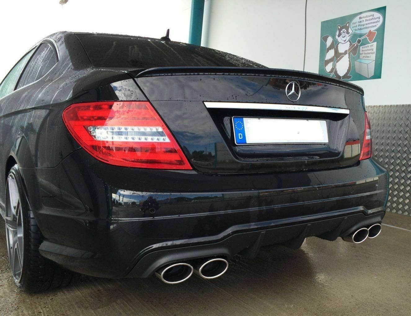MERCEDES C63 AMG W 204 C-Class rear diffuser